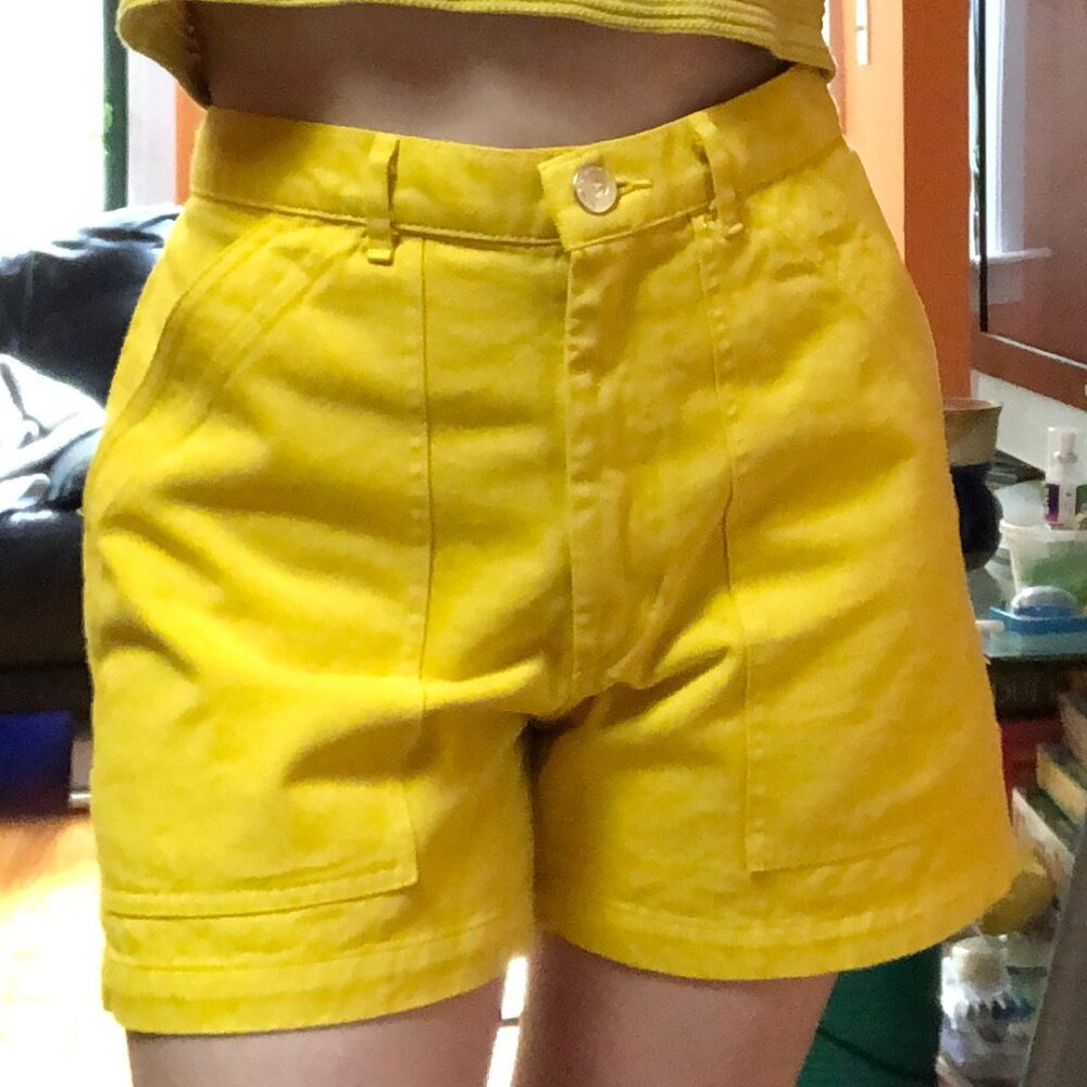 Yellow Big Bud Press Work Shorts